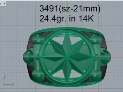 Star Ring 3491 3D print model