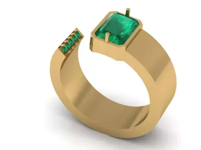 Modern ring 3D print model