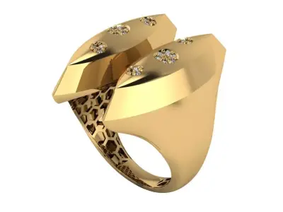 Lightweight Fusion Ring  Ready for Casting TR06 3D print model