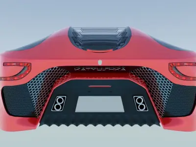 Red car 3D model