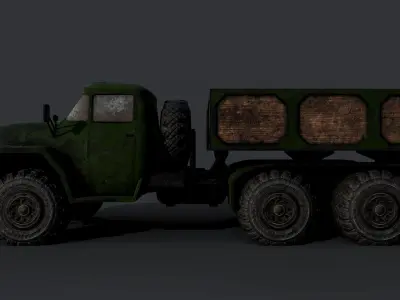 ZIL-131 LowPoly old truck Low-poly 3D model