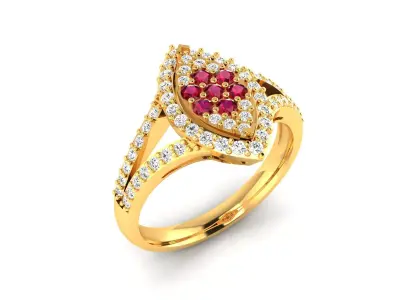 Solitaire Women Engagement Wedding Ring 3D print model
