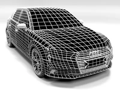 AUDI A3 ETRON 2017 Low-poly 3D model