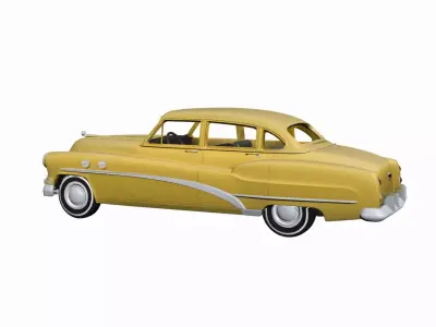 1950s Buick 3D Model Classic American Luxury Sedan 3D model