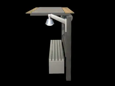 Game Ready Bus Stop 10 Low-poly 3D model