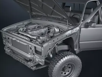 Toyota Hilux Pickup Truck - detailed model  3D model
