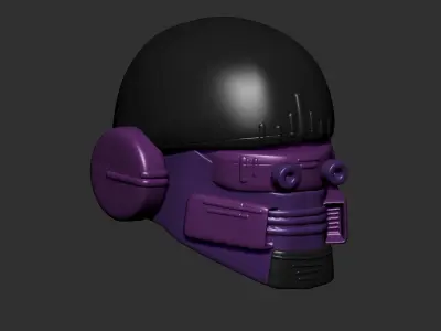 helmet high poly sculpt 3d printable ver 7 3D model 3D model 42
