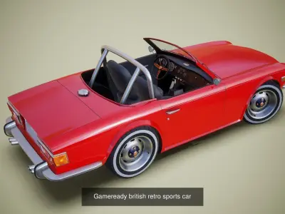 Lowpoly  Gameready american cars 3D model 2021 3D Model Pack