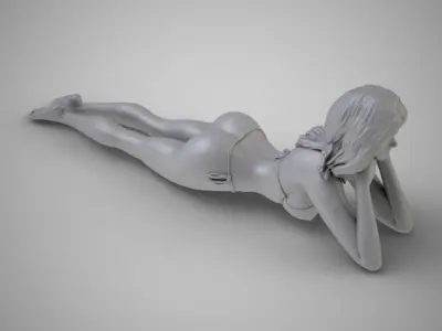 Beach Life Girl 6 3D print model