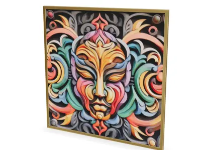 Wall Decoration item 15 Low-poly 3D model