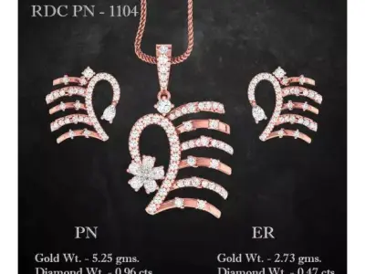Pendant Earrings combo - 1104 3D print model