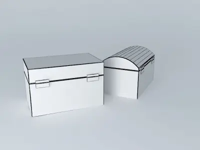 Box  Chest Fabric Decorative Free 3D model
