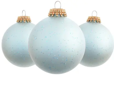 Christmas ball Blue with flakes 3D model
