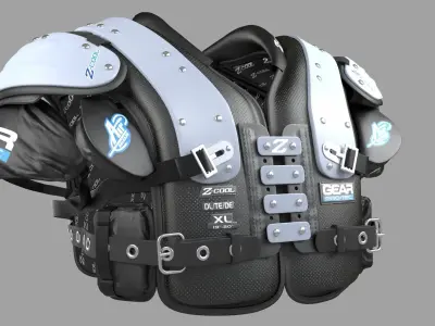 Football Shoulder Pad 3D model