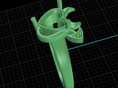 Devil ruby ring 3D print model