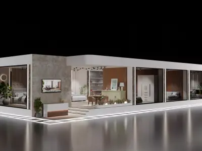 Exhibition Stand 3D model buy