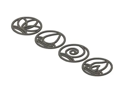 Four Elements Wall Decor 3D print model