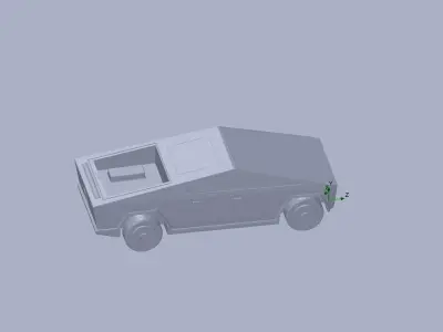 Cybertruck Aerodynamics Printable And Shell Models 3D print model