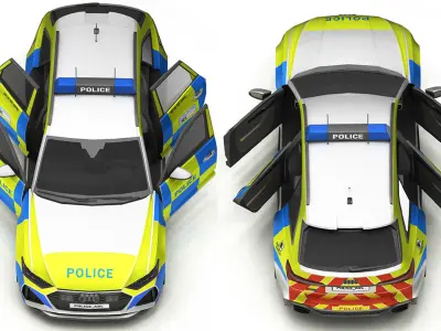 Car Police 6 Low-poly 3D model