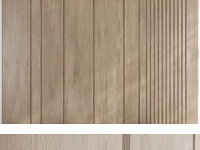 Wood panel set v01 3D model