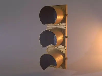 Traffic Light Low-poly 3D model