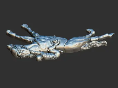 Race Horse With Jockey 3D print model