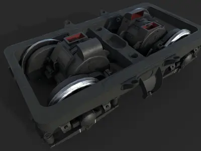 VL80 - Trolley For Locomotive Low-poly 3D model