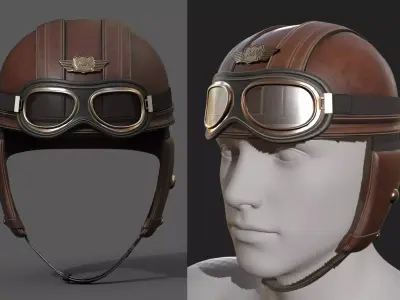 Helmet scifi military combat 3d futuristic technology  Low-poly 3D model