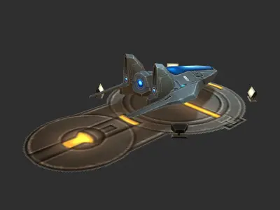 Small airport 01 3D model