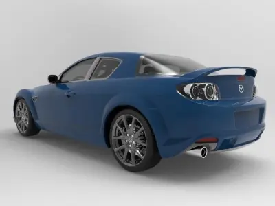 Mazda Rx8 2008 HQ interior 3D model