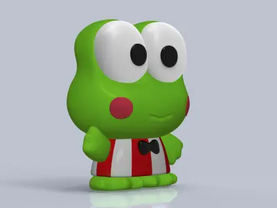 Kerokerokeroppi Sanrio Low-poly 3D model