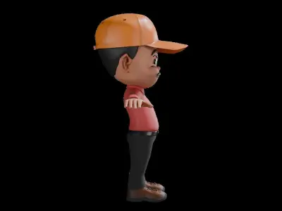 Man Character Low-poly 3D model