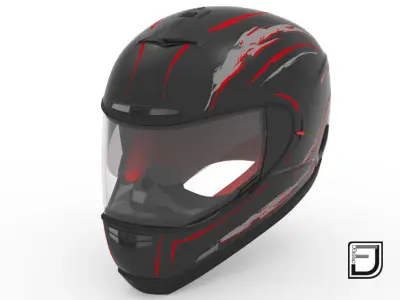 Black Helmet H10 3D model