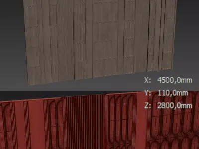Decorative V66 Wall Panels 3D model