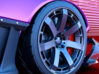 ROMA Wheel Set front and rear for diecast 3D print model