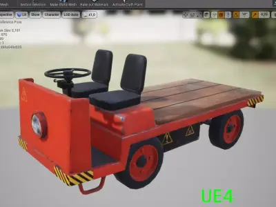Electric Car Free low-poly 3D model