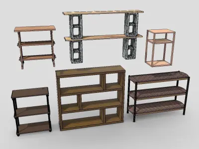 Shelf Pack Low-poly 3D model