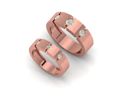 Band couple Ring 3D print model purchase