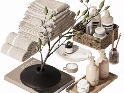 Bathroom decorative set H41 3D model