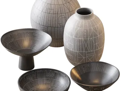 Scribe Series bowls 3D model