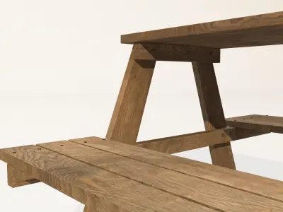IKEA picnic table for kids 3D model