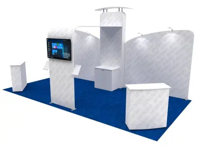 Exhibition booth 10x20ft 3DM012 3D model