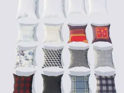 Realistic Pillows Pack 3D model