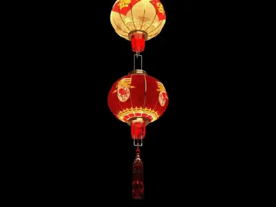 Chinese red lantern   3D model get