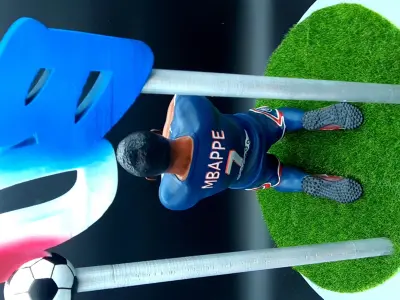 Footballeur Kylian Mbappe 3D print model