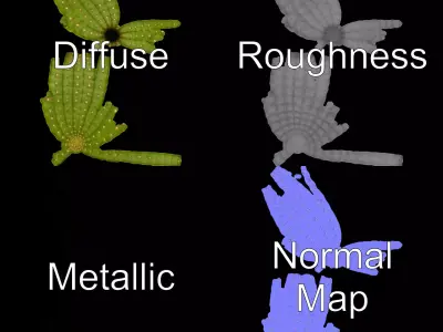 Green Cactus Texture model pack Texture