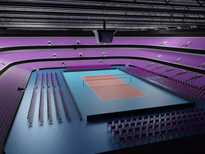 Volleyball Stadium Low-poly 3D model