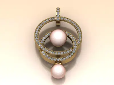 Orbital Galaxy Pendant jewelry 3D model - for Her 3D print model