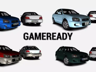 Subaru Impreza GDB-GGB Civil Trims Gameready Pack