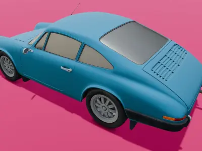 Cartoon Car 3D Model Low-poly 3D model